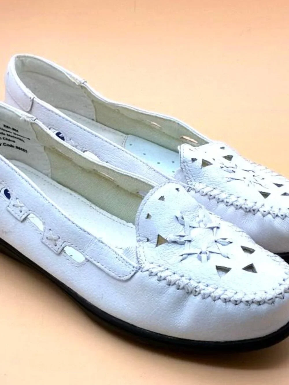 Dr. Scholls White Moccasin Loafer Pillow Cushion Insole Leather Shoe Women’s 7.5